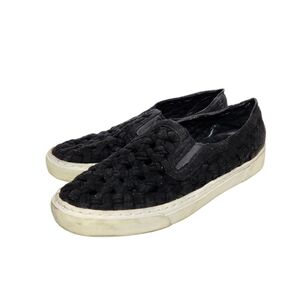 1. State Delphin Black Braided Slip On Sneakers Size 6
